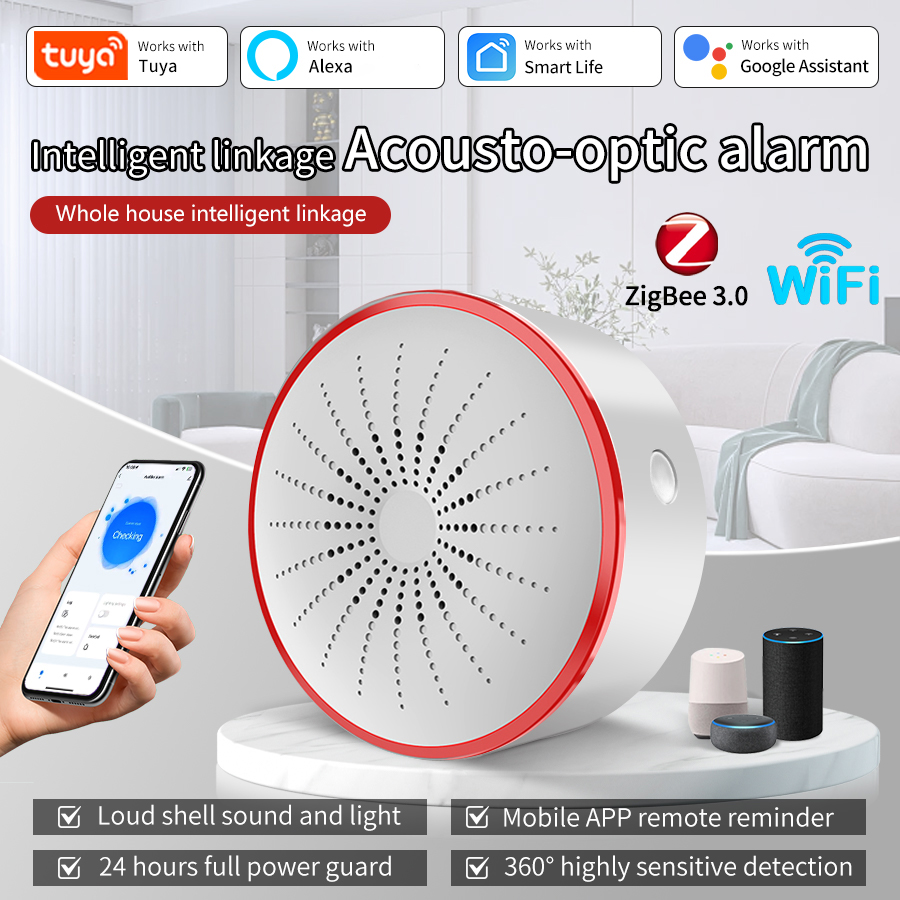 Smart Home Full System - Inteligentna syrena alarmowa Tuya WiFi ZigBee,