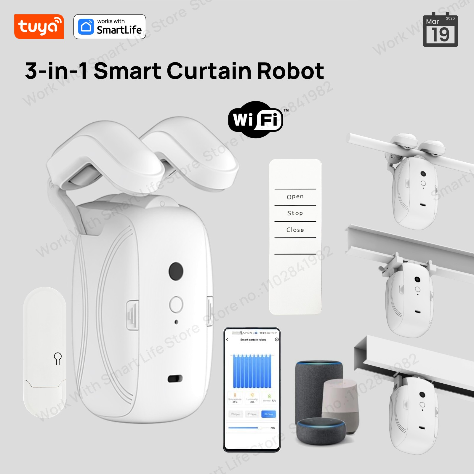 Smart Home Full System - 1/2 SZT. Inteligentny robot do rolet