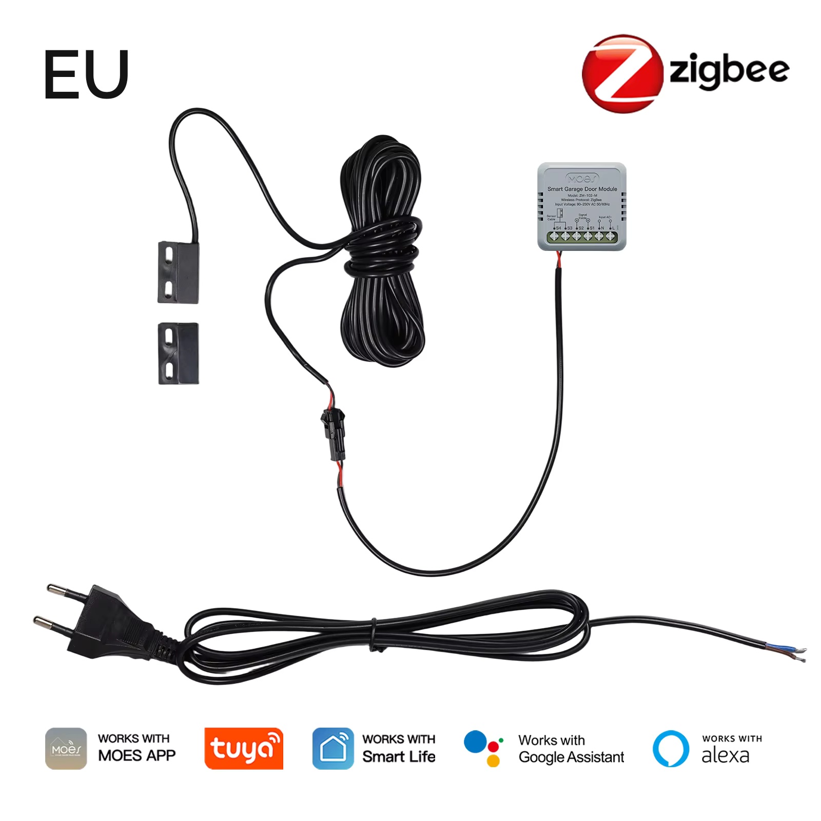 Smart Home Moes - Moduł sterowania bramą garażową MOES Zigbee
