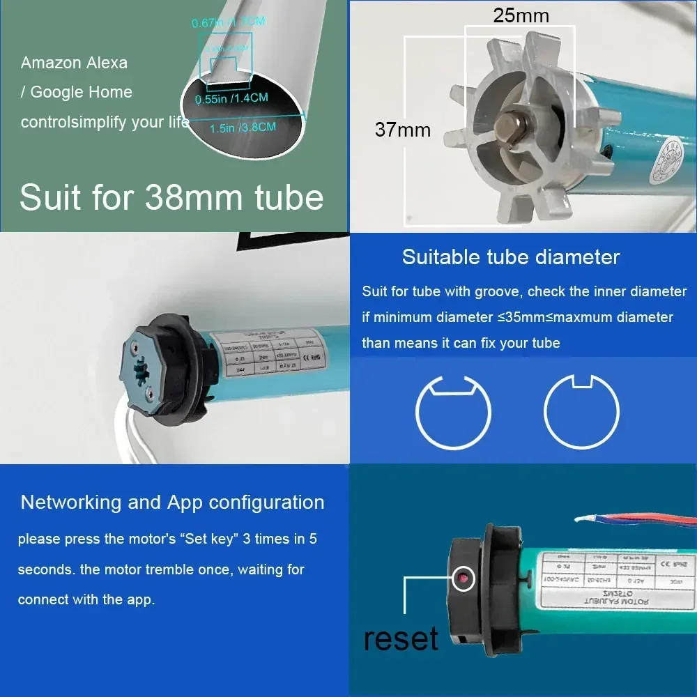 SZMYQ 25mm 2N Inteligentny Sys – Curtain Motor recenzja i cena