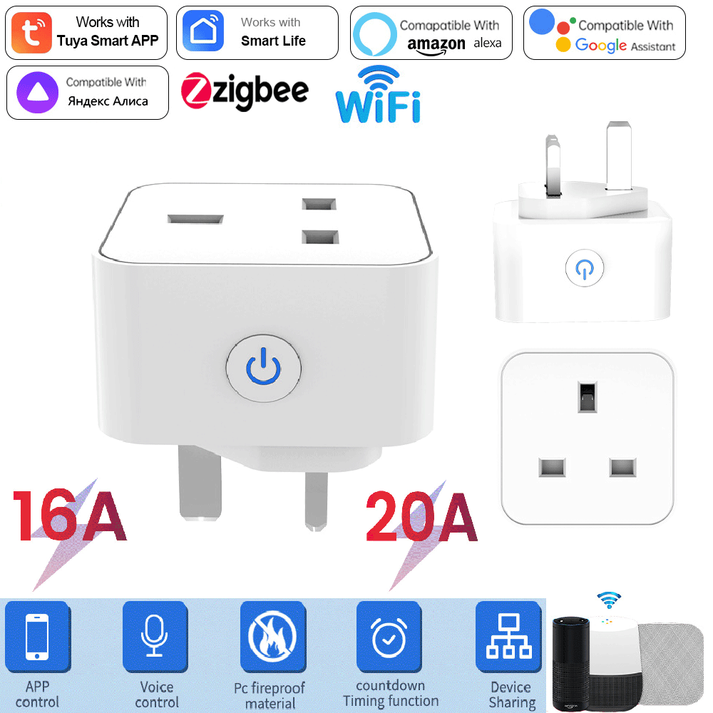Inteligentne gniazdko Tuya 16A – Smart Home Voice Assistant recenzja i cena