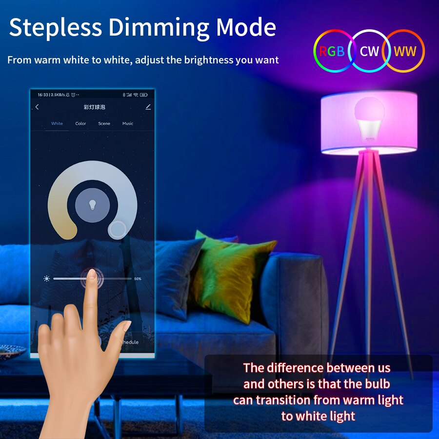 Inteligentna żarówka LED E27 W – Wifi Led Dimmer recenzja i cena